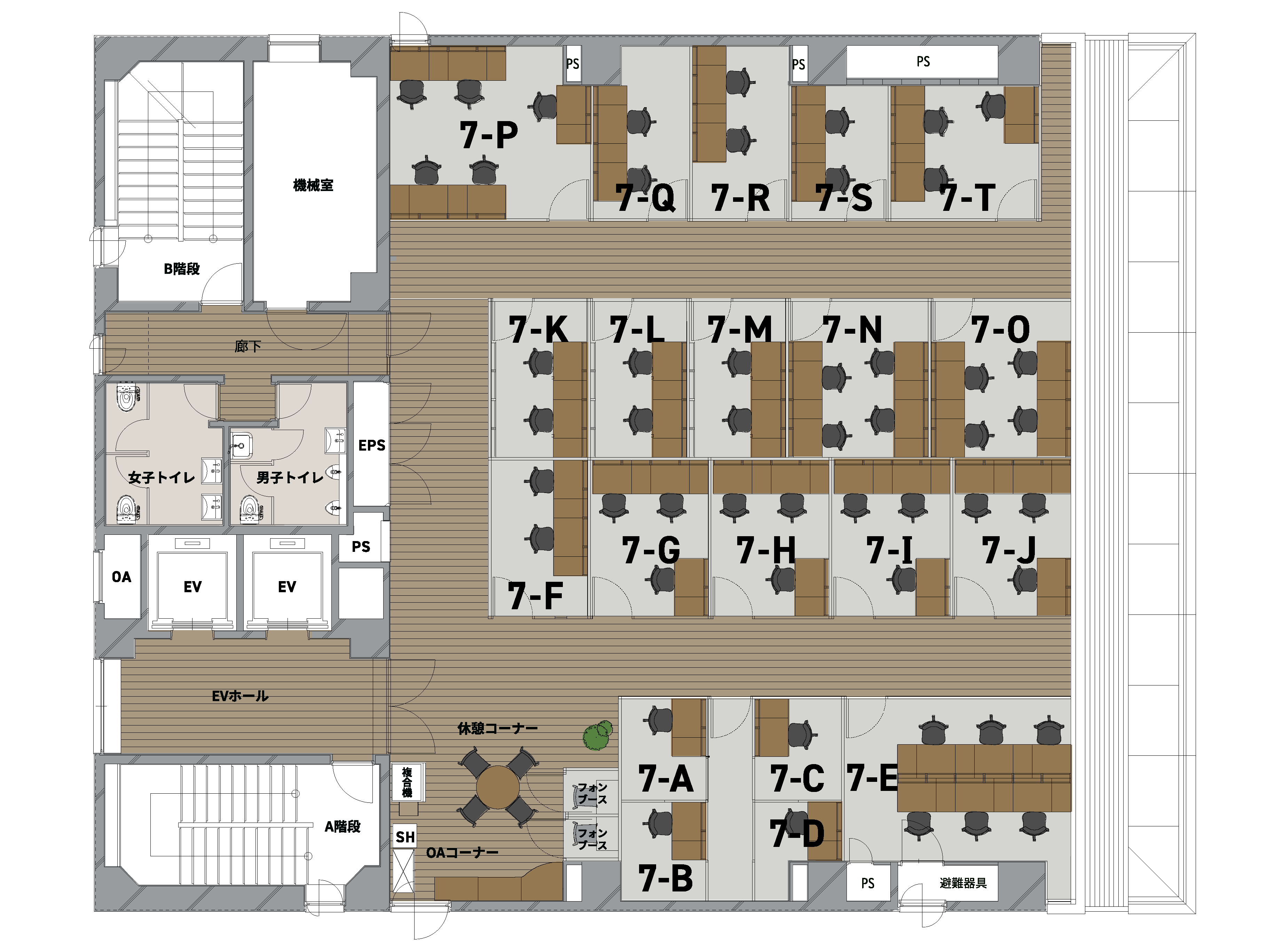 7Fシェアオフィス／複合機・文具コーナー