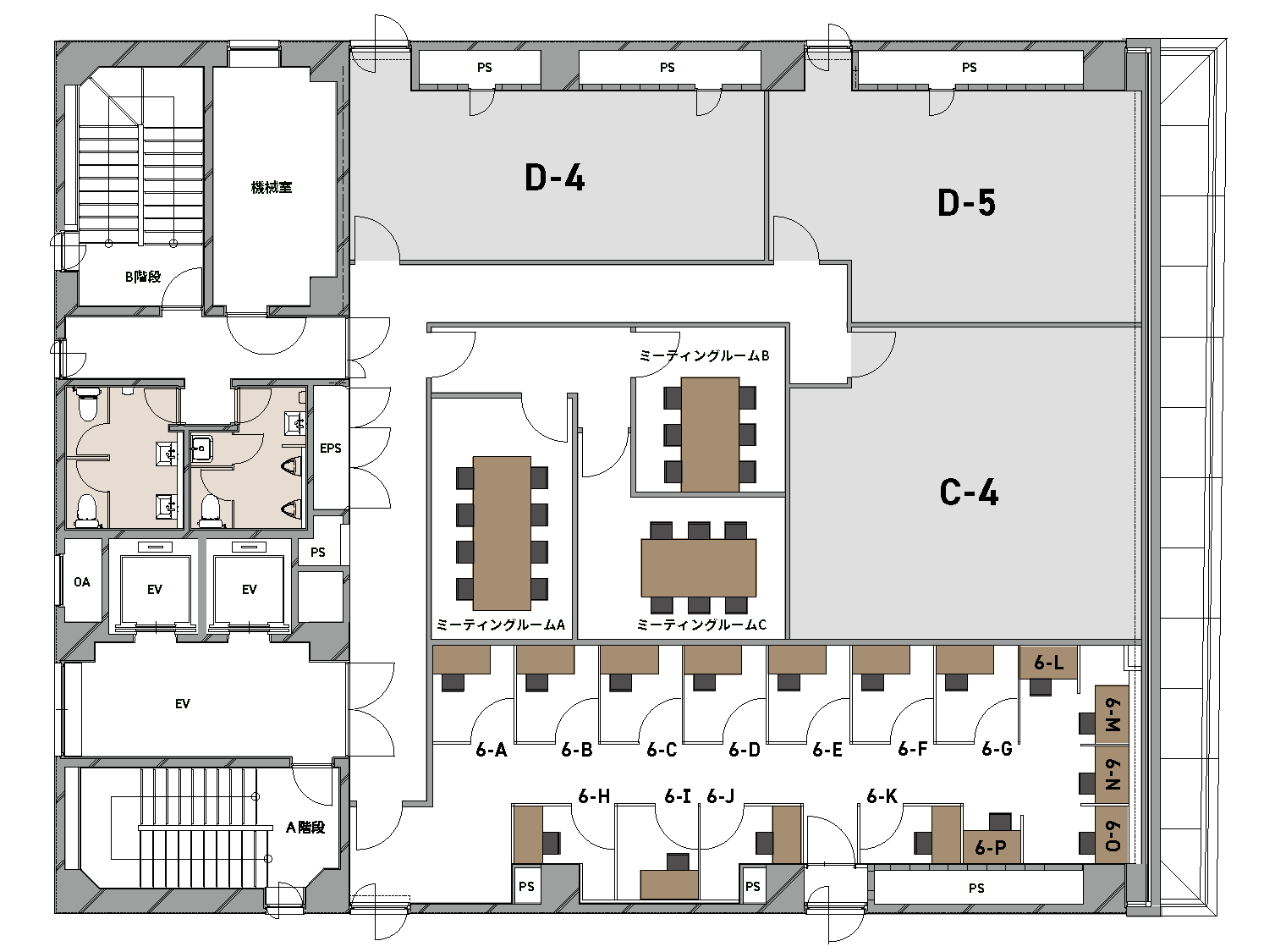 6Fミーティングルーム／シェアオフィス