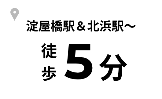 淀屋橋駅＆北浜駅〜徒歩5分